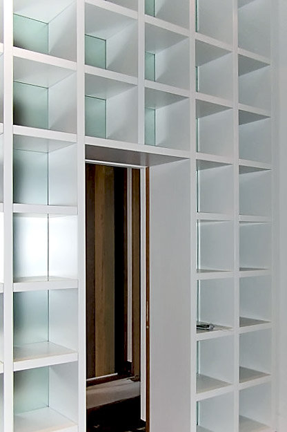 white bookcase for NWC
