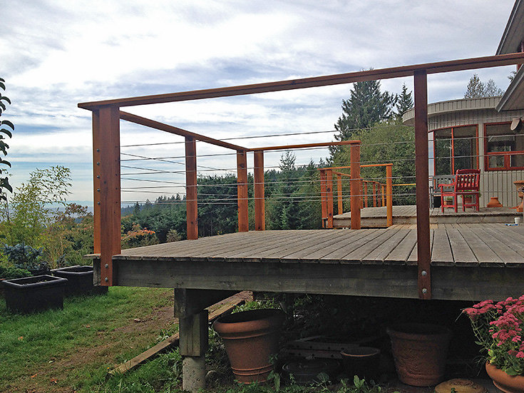 deck and railing