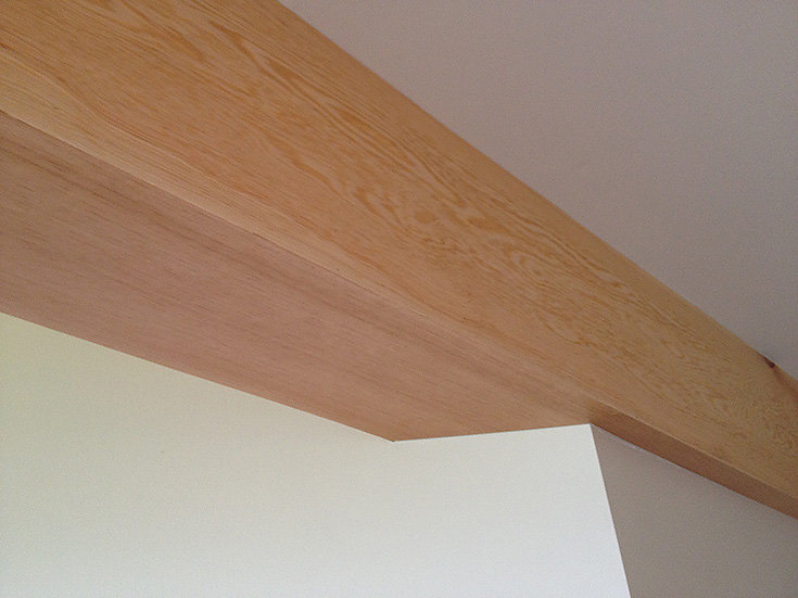 fir covered beam