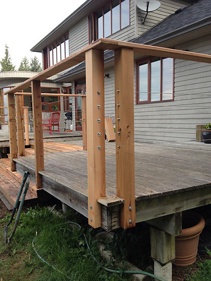 deck and railing
