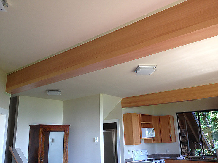 fir covered beam