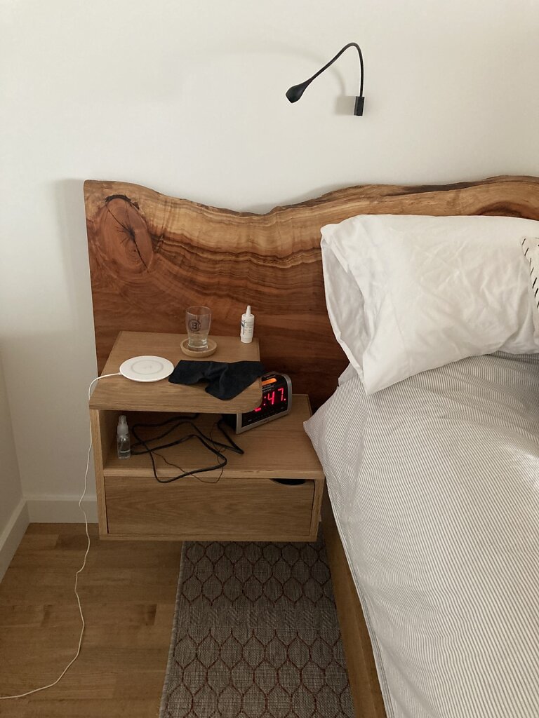 Live Edge Headboard and Drawers